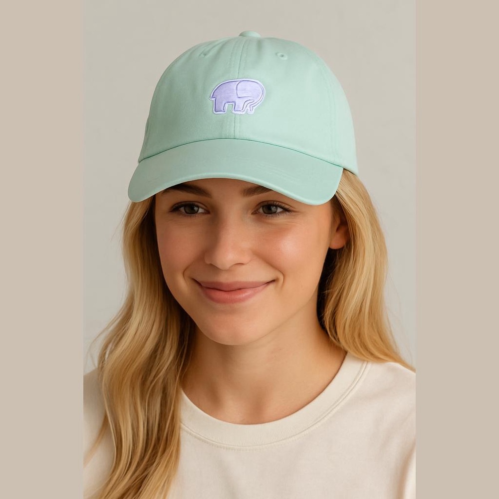 Men's Ivory Ella Green Baseball Cap OSFA